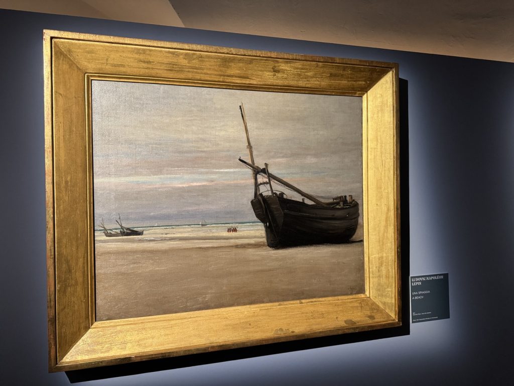 Mostra "Impressionisti in Normandia" a Firenze - Ludovic Napoléon Lepin, "Una spiaggia", 1871, Olio su tela, Caen, Coll. Association Peindre en Normandie.