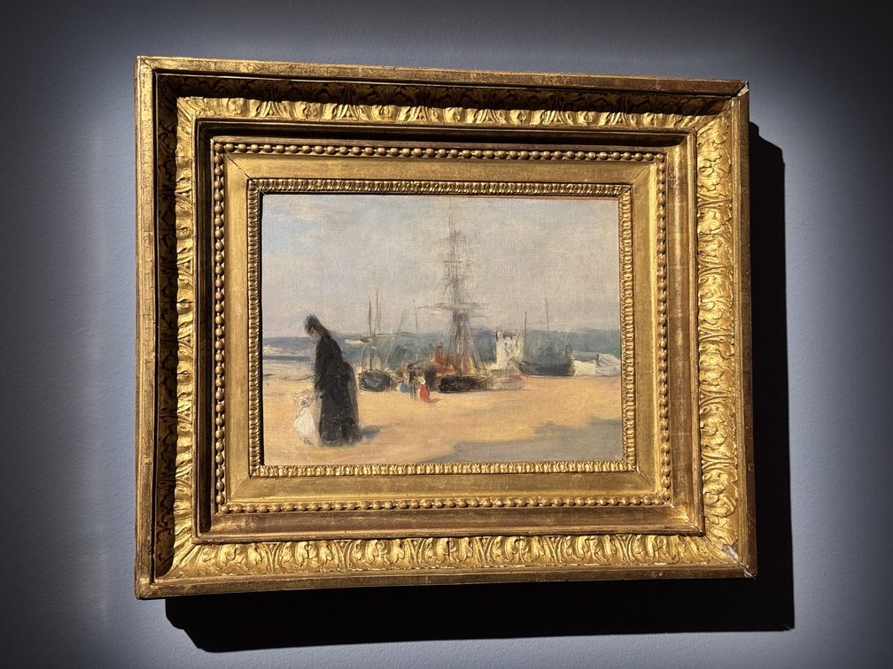 Mostra "Impressionisti in Normandia" a Firenze - Berthe Morisot, "La sorella della pittrice e sua figlia al porto di Cherbourg", 1883, Olio su tela, Collezione Privata.