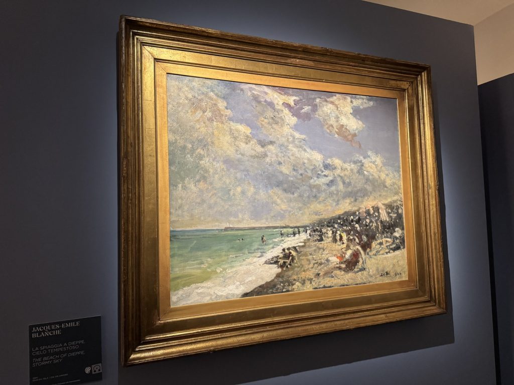Mostra "Impressionisti in Normandia" a Firenze - Jacques-Emile Blanche, "La spiaggia a Dieppe, cielo tempestoso", 1834, Olio su tela, Caen, Coll. Association Peindre en Normandie.