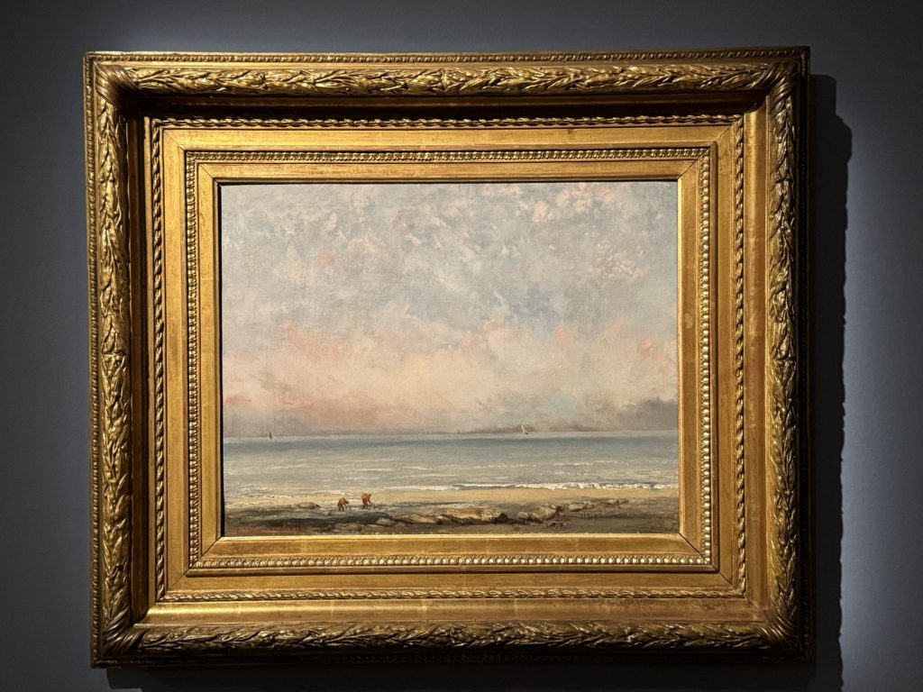 Mostra "Impressionisti in Normandia" a Firenze - Gustave Courbet, "La spiaggia a Trouville", 1865 ca., Olio su tela, Caen, Coll. Association Peindre en Normandie.