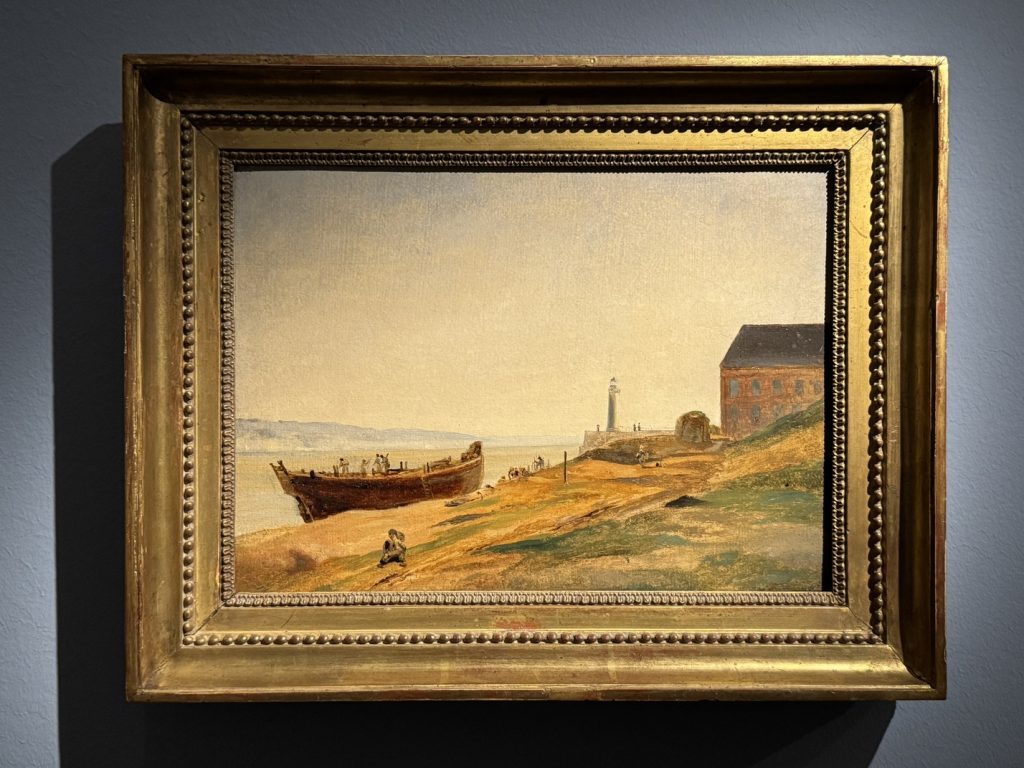 Mostra "Impressionisti in Normandia" a Firenze - Jean-Baptiste Corot, "Honfleur, barca in costruzione", 1822-1823 ca., Olio su carta su tela, Caen, Coll. Association Peindre en Normandie.