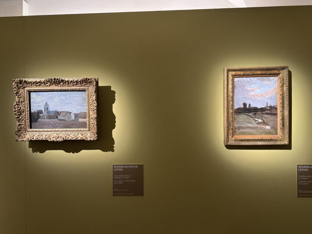 Mostra "Impressionisti in Normandia" a Firenze - Stanislas Victor Lépine, "Villaggio nella piana di Caen", 1872 ca., Olio su tela - Stanislas Victor Lépine, "Chiesa nella piana di Caen I", 1872 ca., Olio su carta incollata su tela, Caen, Coll. Association Peindre en Normandie.
