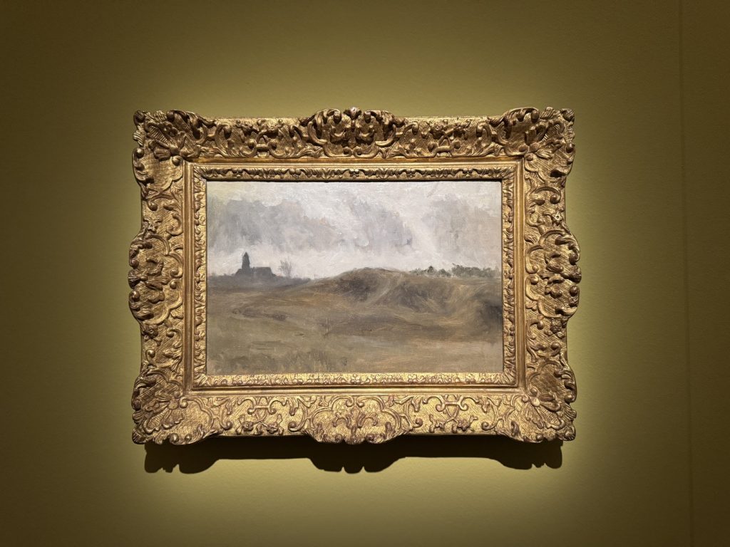 Mostra "Impressionisti in Normandia" a Firenze - Stanislas Victor Lépine, "Chiesa nella piana di Caen I" 1872 ca., Olio su tavola, Caen, Coll. Association Peindre en Normandie.