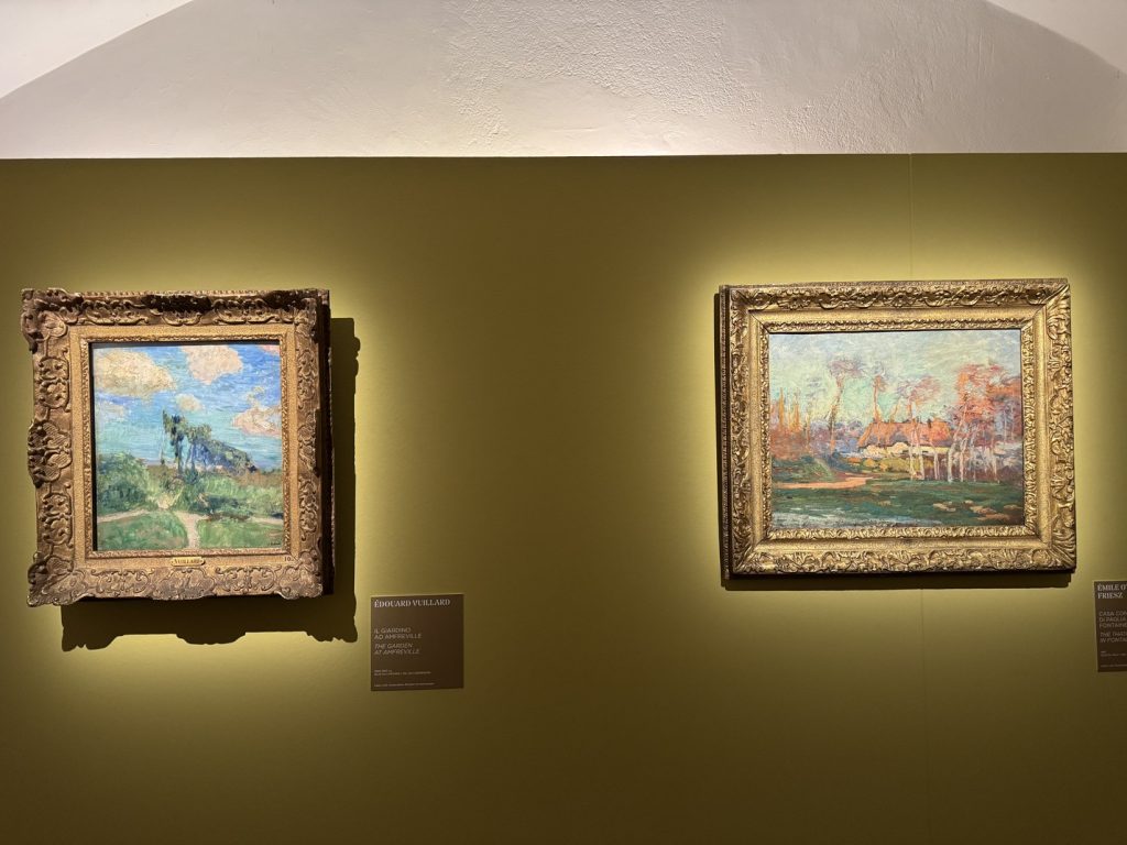 Mostra "Impressionisti in Normandia" a Firenze - Èdouard Vuillard, "Il giardino ad Amfreville", 1905-1907 ca., Olio su cartone - Émile Othon Friesz, "Casa con il tetto di paglia a Fontaine-La-Mallet", 1901, Olio su tela, Caen, Coll. Association Peindre en Normandie.