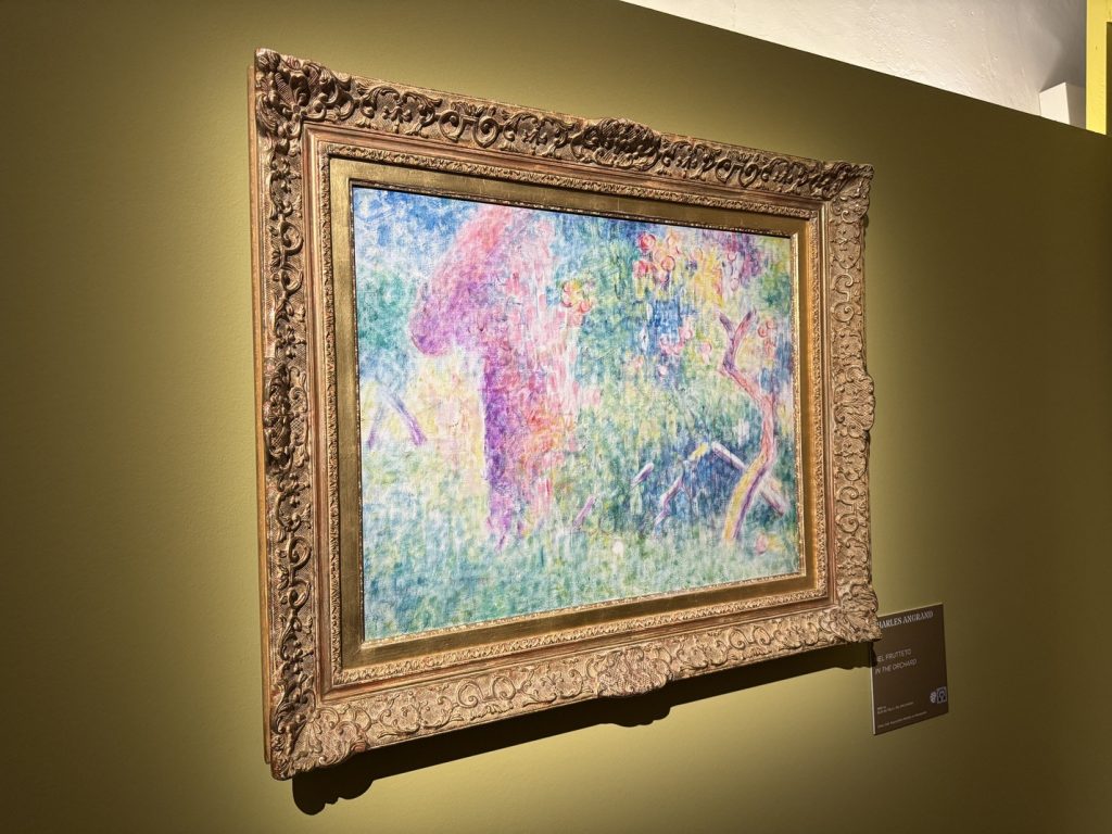 Mostra "Impressionisti in Normandia" a Firenze - Charles Angrand, "Nel frutteto", 1905 ca., Olio su tela, Caen, Coll. Association Peindre en Normandie.