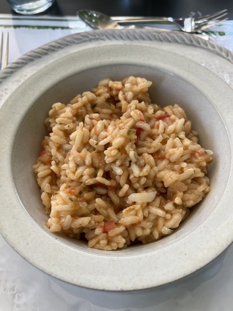 San Benedetto Val di Sambro – Il Molino Giovannino, risotto con sugo di strigoli e pomodoro.