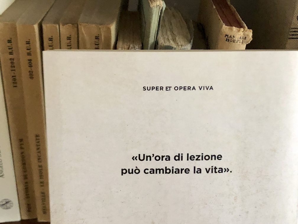 Massimo Recalcati, L’ora di lezione. Per un’erotica dell’insegnamento, Giulio Einaudi Editore, Torino, 2014.