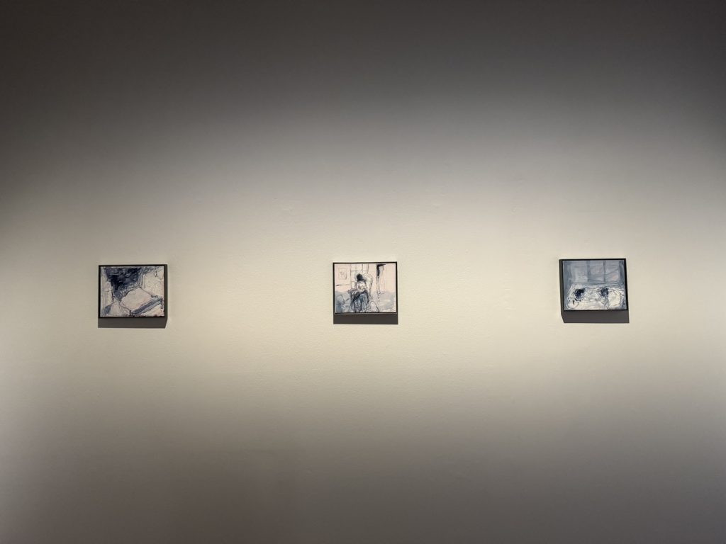 Mostra "Tracey Emin. Sex and Solitude" - "Sleeping with the night (Dormire con la notte)", 2020, acrilico su tela, Hong Kong, Private collection - "The Kiss (Il bacio)", 2020, acrilico su tela, Kenny Schachter - "A Different Time - May 2020 (Un tempo diverso - maggio 2020)", 2020, acrilico su tela, Pullheim, Stiftung Der bewohnte Garten.