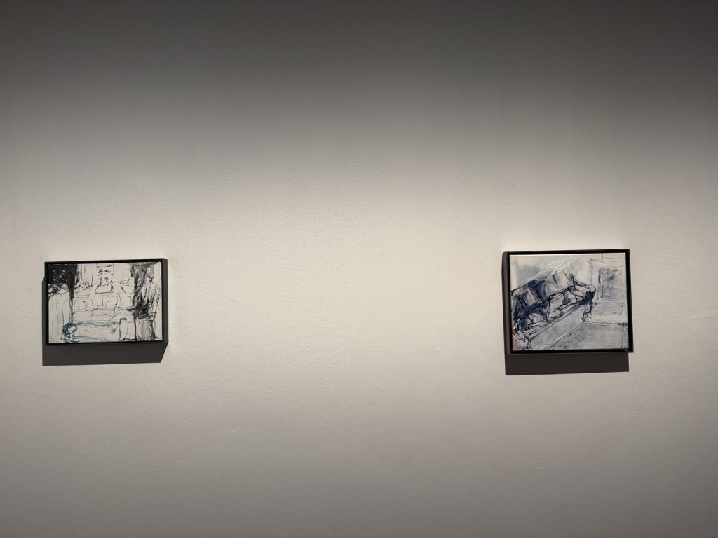 Mostra "Tracey Emin. Sex and Solitude" - "5 Hours (5 ore)", 
2020, 
acrilico su tela, 
Collection of Michelle Kennedy and Richard Tyler - "I was so hurt I was crying (Ero così ferita che stavo piangendo)", 
2021, 
acrilico su tela, 
Courtesy of the Artist and White Cube.