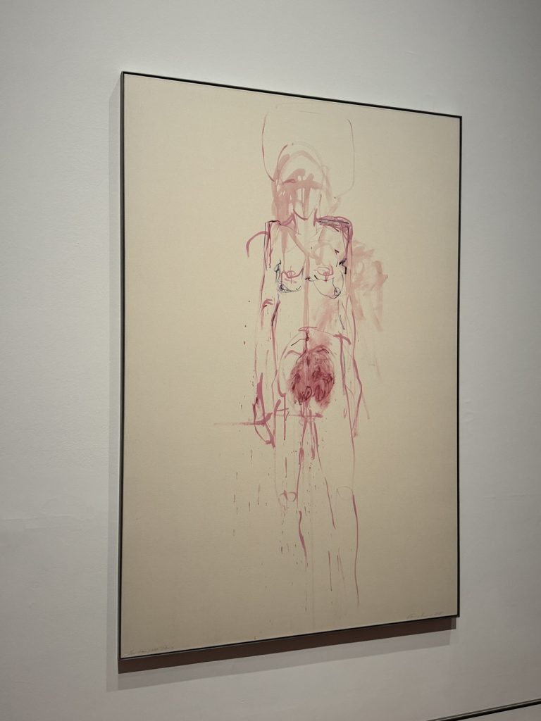 Mostra "Tracey Emin. Sex and Solitude" - "You were still There (Eri ancora lì)", 
2018, 
acrilico su tela, 
Courtesy of the Artist and White Cube.