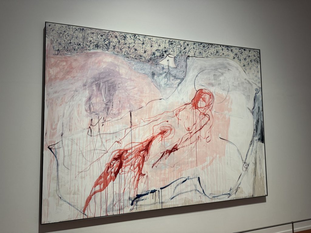 Mostra "Tracey Emin. Sex and Solitude" - "Take me to Heaven (Portami in paradiso)", 
2024, 
acrilico su tela, 
Courtesy of the Artist and White Cube.