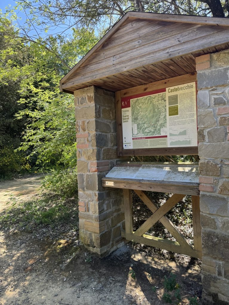 Riserva Naturale di Castelvecchio - pannello esplicativo.