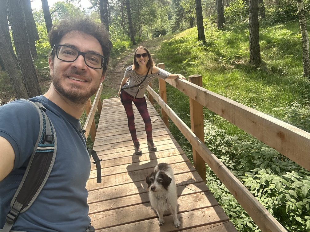 Biotopo del Brozin - Lorenzo, Federica e Frida sulla torbiera.