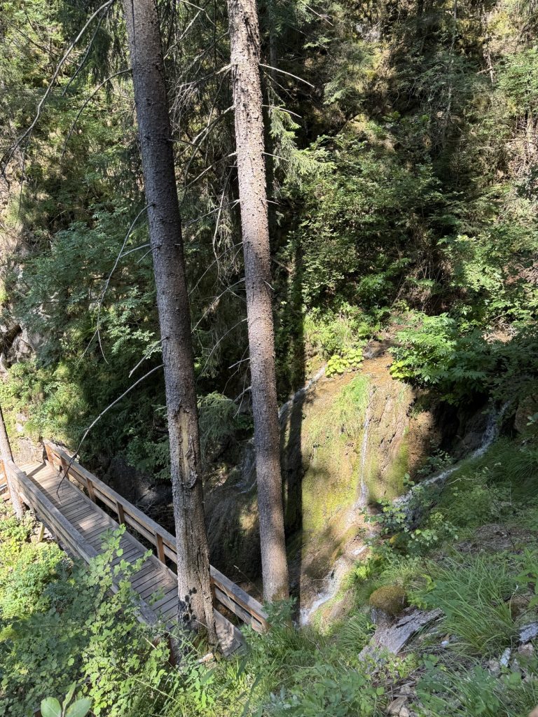 Sentiero delle Cascatelle - ponti in legno e cascate sul Rio Calvello.