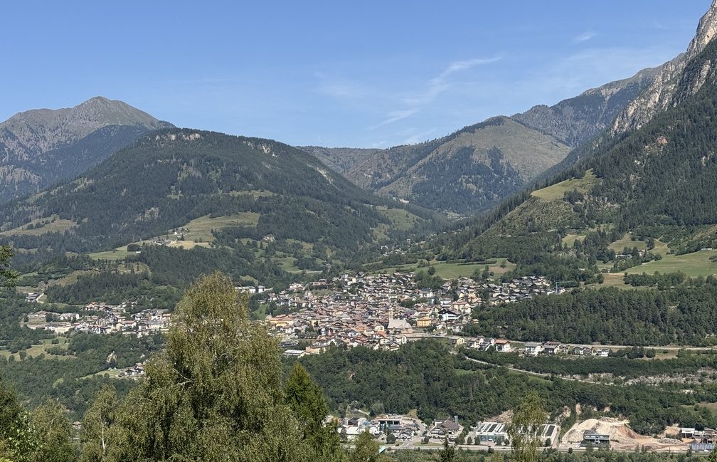 Strada Forestale Avezi - veduta su Tesero.