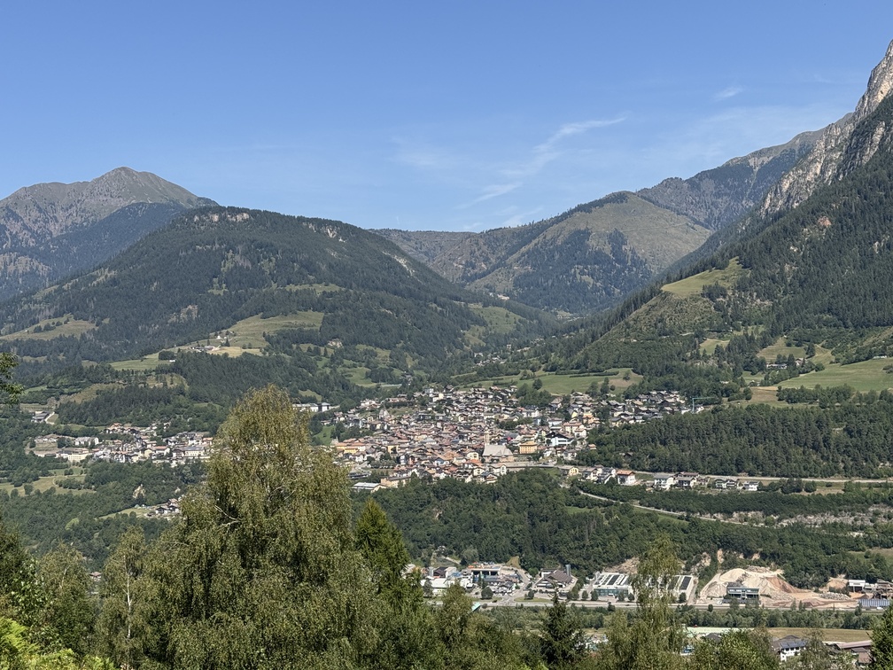 Strada Forestale Avezi - veduta su Tesero.