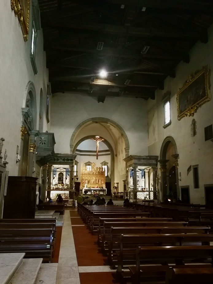 Impruneta - Chiesa: interno ad una navata.