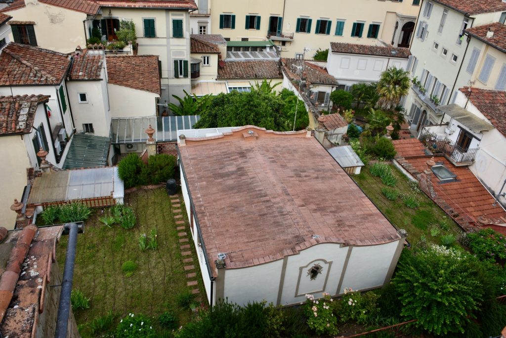 Terrazze Palazzo Pucci - orti visti dall'alto.