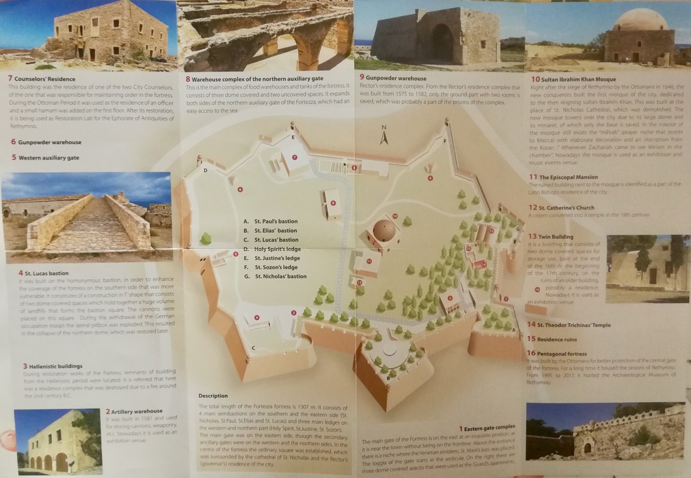 Rethymno - mappa della Fortezza.