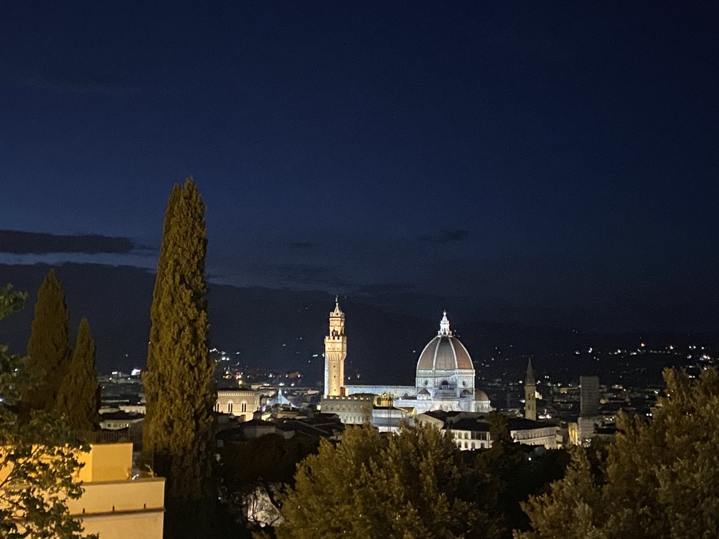 Villa Bardini - panorama notturno sul Duomo.