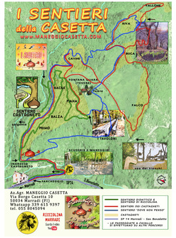 Maneggio Casetta - mappa dei sentieri.