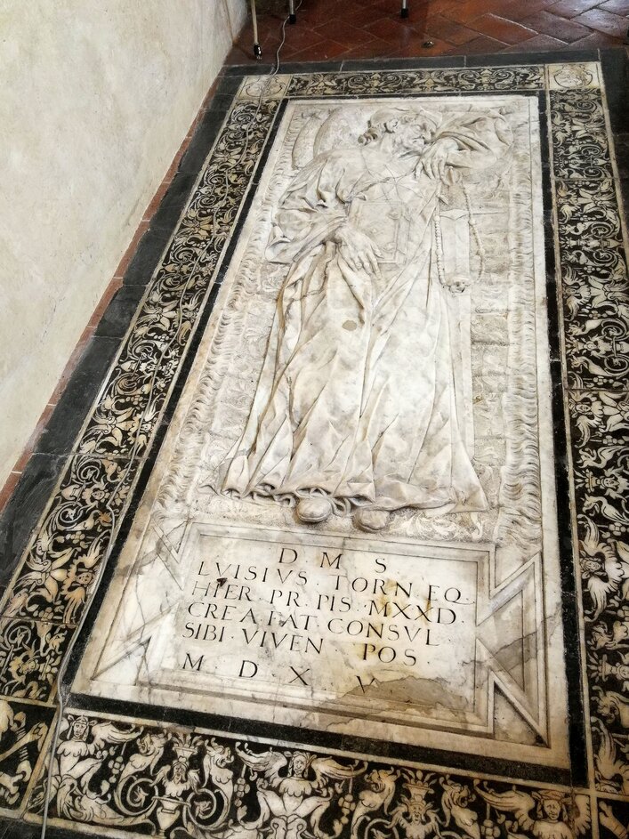 Lastra tombale di Luigi Tornabuoni.