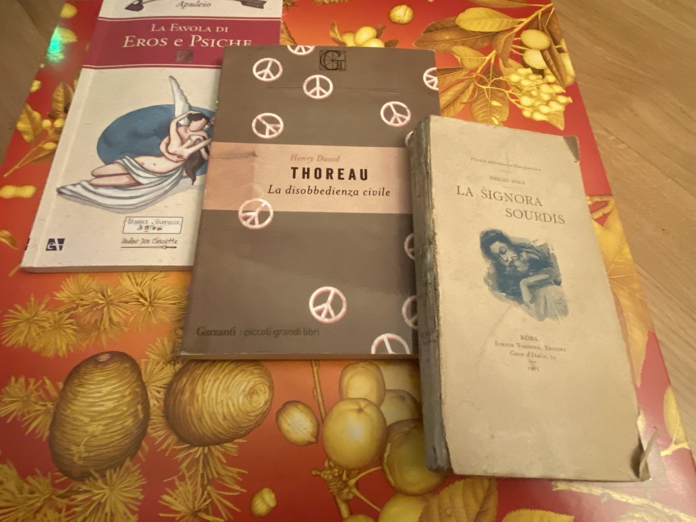 Tre libri: Apuleio, Thoreau e Zola.