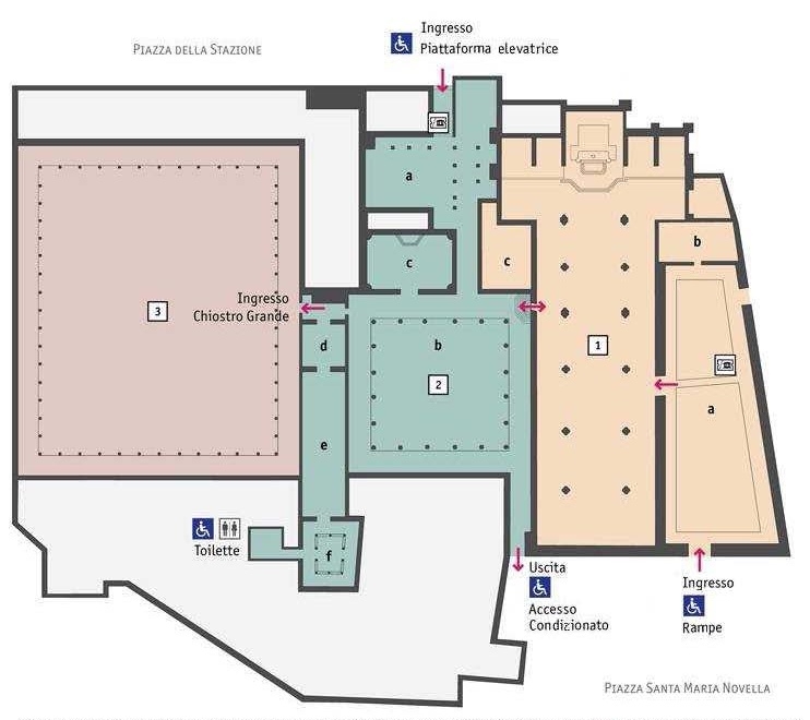 Museo di Santa Maria Novella - piantina del complesso.