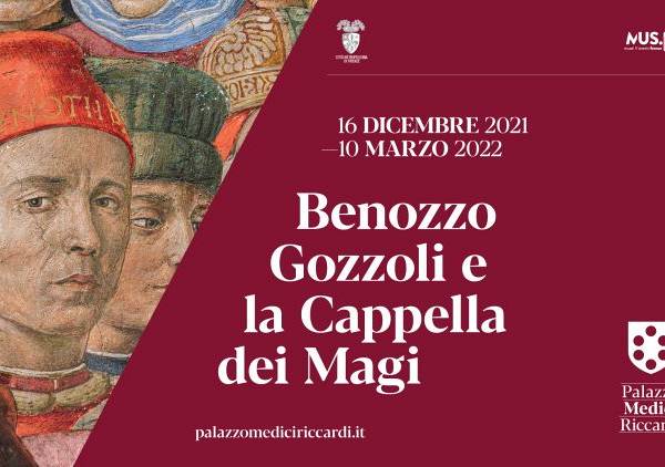 Locandina della mostra "Benozzo Gozzoli e la Cappella dei Magi".