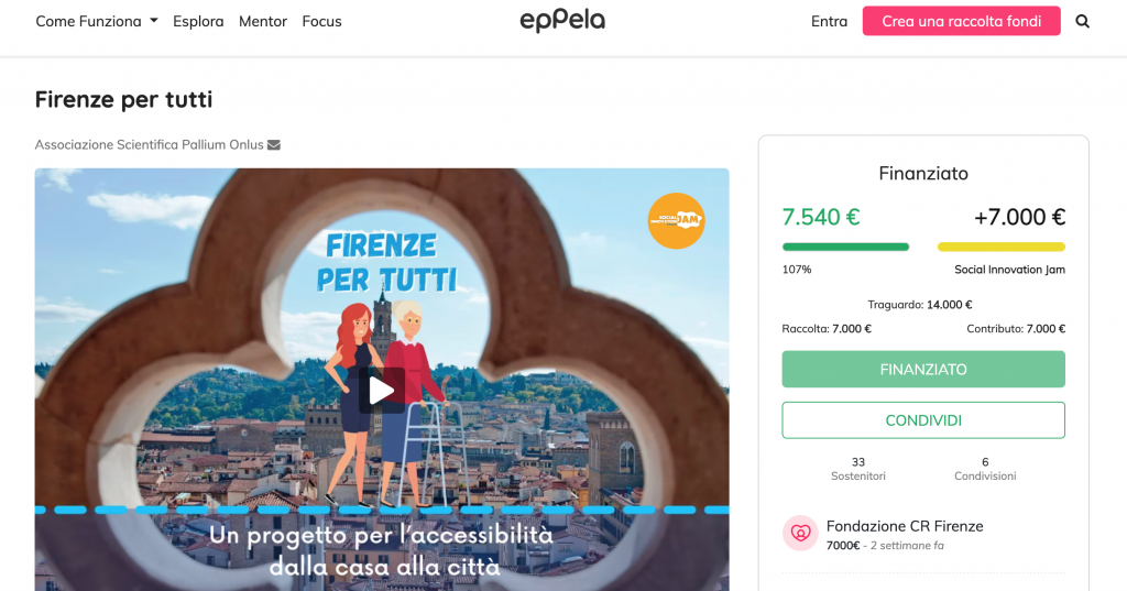 Campagna crowdfunding "Firenze per tutti". 