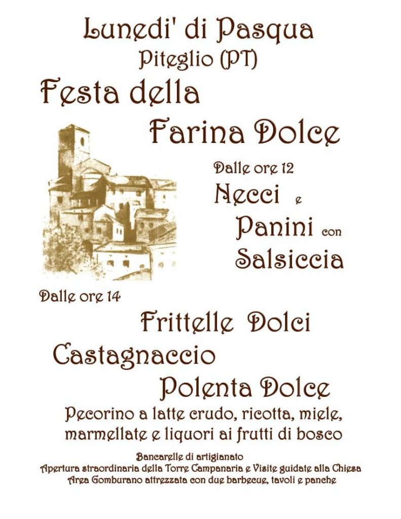Piteglio - locandina della Festa della Farina Dolce.