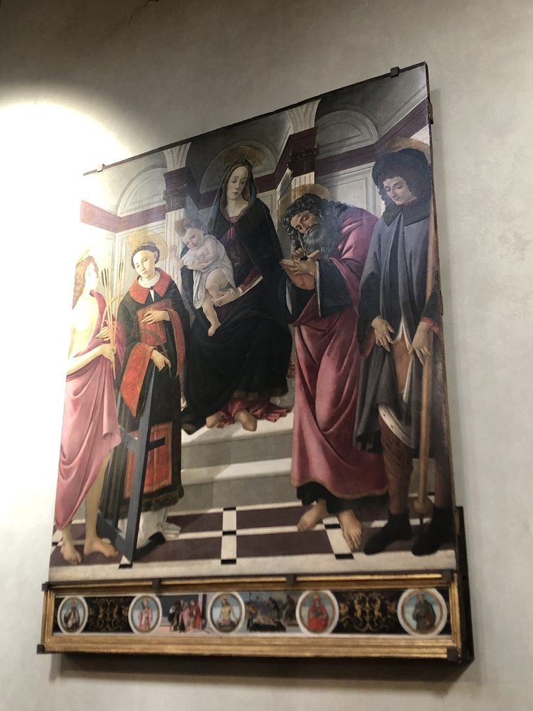Montelupo - Pieve di San Giovanni Evangelista, tavola della bottega del Botticelli.