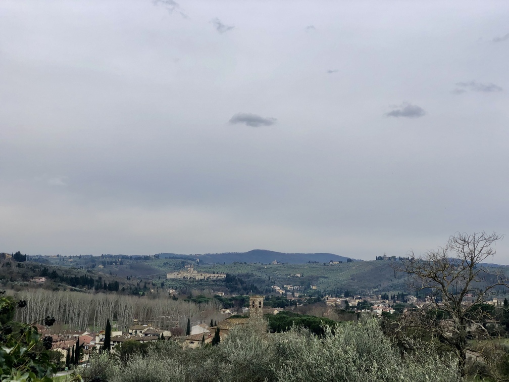 Via Suor Maria Celeste - panorama su San Felice a Ema, pioppeta e Certosa.