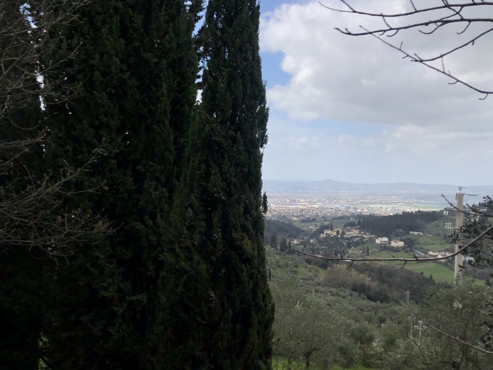 Via di Canonica - panorama su Firenze.