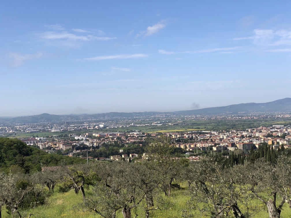Trekking - panorama sulla piana di Sesto Fiorentino.