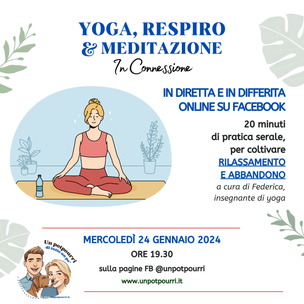Locandina - yoga online 24 gennaio 2024.