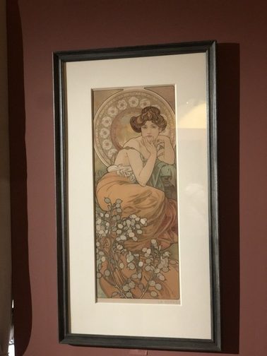A. Mucha, Le pietre preziose - Topazio, 1900, Litografia a colori, Fondazione Mucha.