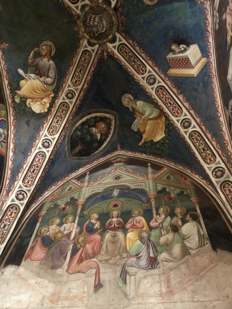 Rocca di Vignola - Cappella, affresco della Pentecoste.